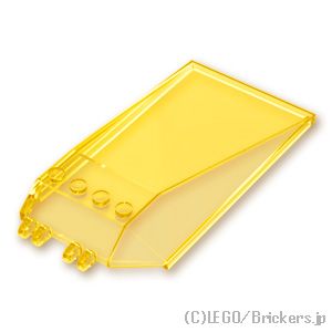 LEGO® パーツ 6065598/6390837 ウィンドスクリーン 12 x 6 x 2 - ヒンジ：[Tr,Yellow / トランスイエロー] 13252-044 