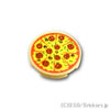 ラウンド タイル 2 x 2 - ペパロニピザ：[Tan / タン]