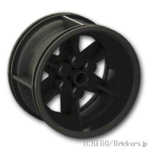 LEGO® パーツ 6061050/6253256/6284703 ホイール - 56 x 34 テクニック レーシング ミディアム 6穴：[Black / ブラック] 15038-026 
