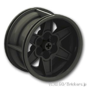 LEGO® パーツ 6061050/6253256/6284703 ホイール - 56 x 34 テクニック レーシング ミディアム 6穴：[Black / ブラック] 15038-026