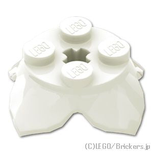LEGO® パーツ 6382782/6468789 花 2 x 2 - 4花びらと軸穴：[White / ホワイト] 15469-001