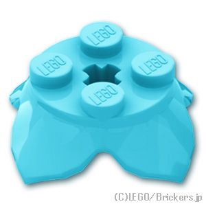 LEGO® パーツ 6058746 花 2 x 2 - 4花びらと軸穴：[Md,Azure / ミディアムアズール] 15469-156