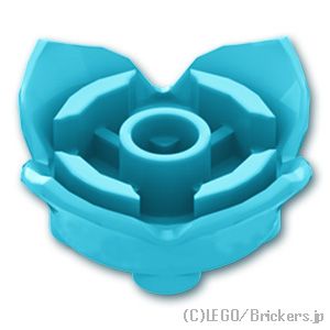 LEGO® パーツ 6058746 花 2 x 2 - 4花びらと軸穴：[Md,Azure / ミディアムアズール] 15469-156 