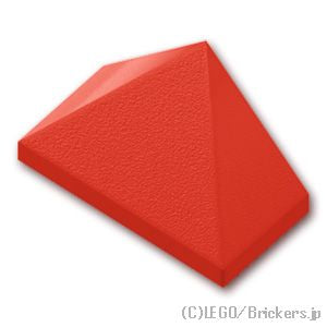 LEGO® パーツ 6075074 3面スロープ 45° - 1 x 2：[Red / レッド] 15571-021