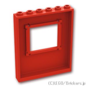 LEGO® パーツ 6396800 パネル 1 x 6 x 6 - 窓付き：[Red / レッド] 15627-021 