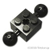 テクニック ブロック 2 x 2 - 2ボールジョイント 十字穴：[Black / ブラック]
