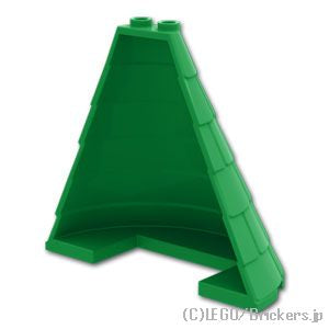 LEGO® パーツ 6449620 ハーフコーン タワールーフ 4 x 8 x 6 - 屋根瓦：[Green / グリーン] 1746-028 