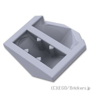 カーブスロープ 33°ダブル - 2 x 2 ：[Light Bluish Gray / グレー]