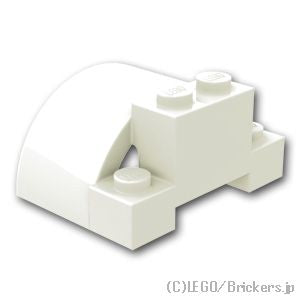 LEGO® パーツ 6425459 カー マッドガード 4 x 3 x 1 2/3 ワイド シリンダー：[White / ホワイト] 1846-001 