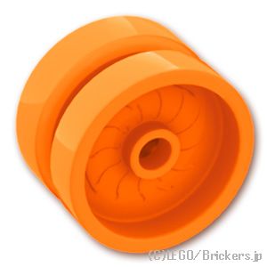 LEGO® パーツ 6251109/6327054 ホイール - 18 x 12 - 十字穴＆スタッド：[Orange / オレンジ] 18976-106