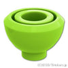 ブロック ラウンド 1 1/2 x 1 1/2 x 2/3 ドームトップ：[Lime / ライム]