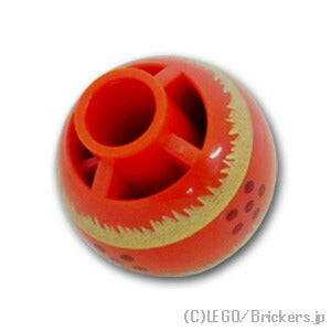 LEGO® パーツ 6258826 ブロック 2 x 2 - 金のフリンジパターン：[Red / レッド] 20953pb03-021 