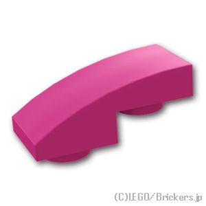 LEGO® パーツ 6142402 逆 カーブ スロープ - 2 x 1 x 2/3：[Magenta / マゼンタ] 24201-124 