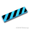 タイル 1 x 4 - デンジャーストライプ：[Md,Azure / ミディアムアズール]