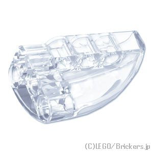 LEGO® パーツ 6426365 テクニック パネル カーブ 5 x 3 x 2 左 - ダークブルーのエッジにシルバーライン：[Tr,Clear / トランスクリアー] 2438pb001-040 