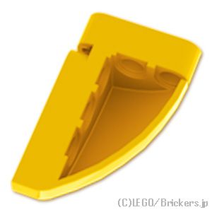 テクニック カーブ パネル 5 x 3 x 2 - 右：[Yellow / イエロー]