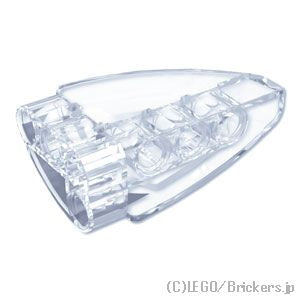 LEGO® パーツ 6426366 テクニック パネル カーブ 5 x 3 x 2 右 - ダークブルーのエッジにシルバーライン：[Tr,Clear / トランスクリアー] 2442pb001-040 