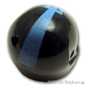 LEGO® パーツ 4500440 ヘルメット - ブルートライデントパターン：[Black / ブラック] 2446pb23-026 