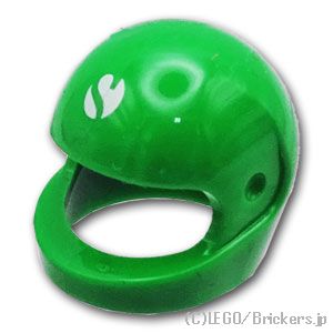 LEGO® パーツ 6538784 ヘルメット - ザウバー F1ロゴ：[Bt,Green / ブライトグリーン] 2446pb60-037 