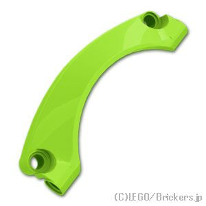LEGO® パーツ 6454580 テクニック パネル カーマッドガード アーチ #42 - 9 x 2 x 3 ラウンド トップ：[Lime / ライム] 2459-119 