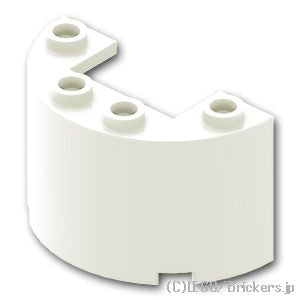 LEGO® パーツ 6249552 ハーフ シリンダー 2 x 4 x 2 - カットアウト：[White / ホワイト] 24593-001 