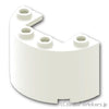 ハーフ シリンダー 2 x 4 x 2 - カットアウト：[White / ホワイト]