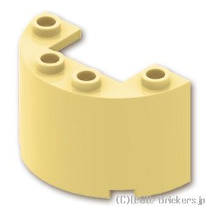 LEGO® パーツ 6234107/6249554 ハーフ シリンダー 2 x 4 x 2 - カットアウト：[Tan / タン] 24593-005 