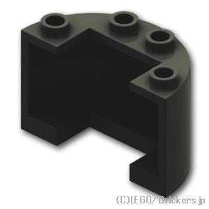 LEGO® パーツ 6251544 ハーフ シリンダー 2 x 4 x 2 - カットアウト：[Black / ブラック] 24593-026