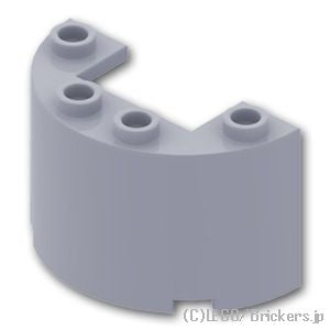 LEGO® パーツ 6134782/6249550 ハーフ シリンダー 2 x 4 x 2 - カットアウト：[Light Bluish Gray / グレー] 24593-194 
