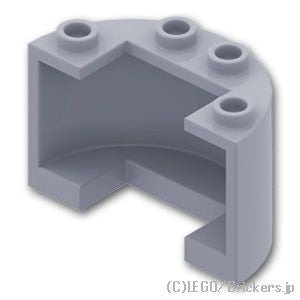 LEGO® パーツ 6134782/6249550 ハーフ シリンダー 2 x 4 x 2 - カットアウト：[Light Bluish Gray / グレー] 24593-194