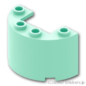 LEGO® パーツ 6380627 ハーフ シリンダー 2 x 4 x 2 - カットアウト：[Light Aqua / ライトアクア] 24593-323 