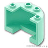 ハーフ シリンダー 2 x 4 x 2 - カットアウト：[Light Aqua / ライトアクア]