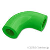 ラウンド ブロック 1 x 1 - エルボー 90°軸穴：[Bt,Green / ブライトグリーン]