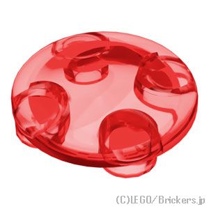 LEGO® パーツ 4260790/6171008/6254635 ラウンド プレート 2 x 2 - ラウンドボトム：[Tr,Red / トランスレッド] 2654-041 