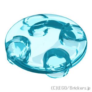 LEGO® パーツ 4220021/6107763/6171733 ラウンド プレート 2 x 2 - ラウンドボトム：[Tr,Lt Blue / トランスライトブルー] 2654-042 