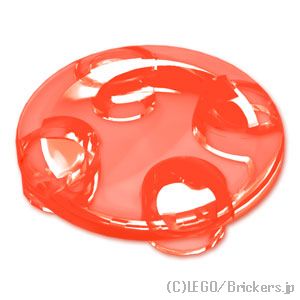 LEGO® パーツ 4164004/4262546/4278416/6124909/6171734 ラウンド プレート 2 x 2 - ラウンドボトム：[Tr,Neon Orange / トランスネオンオレンジ(蛍光)] 2654-047 