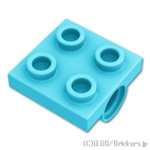 LEGO® パーツ 6138487 プレート 2 x 2 - Wピン穴：[Md,Azure / ミディアムアズール] 2817-156 