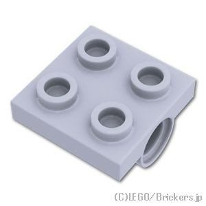 LEGO® パーツ 4211376 プレート 2 x 2 - Wピン穴：[Light Bluish Gray / グレー] 2817-194 