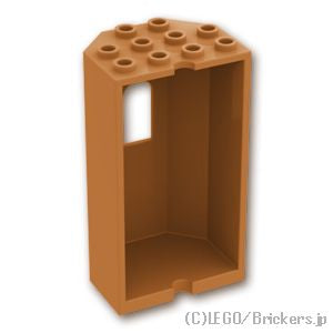 LEGO® パーツ 4569387 パネル 3 x 4 x 6 - 窓付きタレット壁：[Md,Nougat / ミディアムヌガー] 30246-137 