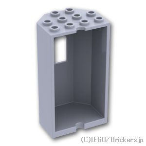 LEGO® パーツ 4222833/6005319 パネル 3 x 4 x 6 - 窓付きタレット壁：[Light Bluish Gray / グレー] 30246-194 