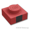 プレート 1 x 1 - 黒い四角：[Dark Red / ダークレッド]