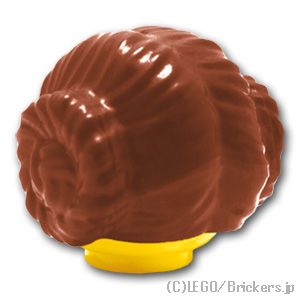 LEGO® パーツ 4221769/4499891/4589758/6258825 ミニフィグ ヘア - ツインロール：[Reddish Brown / ブラウン] 30409-192 