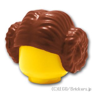 LEGO® パーツ 4221769/4499891/4589758/6258825 ミニフィグ ヘア - ツインロール：[Reddish Brown / ブラウン] 30409-192