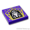 タイル 2 x 2 - 蛙チョコレートのカード「アルバス ダンブルドア ゴールド 」：[Dark Purple / ダークパープル]