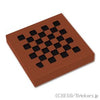 タイル 2 x 2 - 黒いチェッカーパターン：[Reddish Brown / ブラウン]