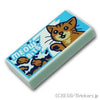 タイル 1 x 2 - 'MEOW BiTS' 猫 ：[Light Aqua / ライトアクア]