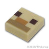 タイル 1 x 1 - アルパカの顔 マインクラフト：[Tan / タン]