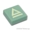 タイル 1 x 1 - トライアングルとアンダーライン：[Sand Green / サンドグリーン]
