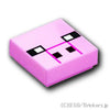 タイル 1 x 1 - マイクロモブ 豚の顔：[Bright Pink / ブライトピンク]