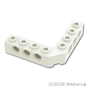LEGO® パーツ 6357617 テクニック ブロック 5 x 5 - ライトアングル：[White / ホワイト] 32555-001 